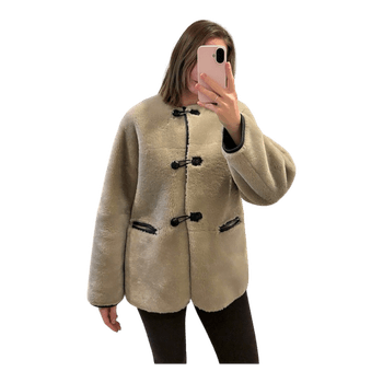 Mango beige karvatakki / shearling coat