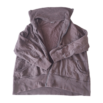 Brown zip-up hoodie