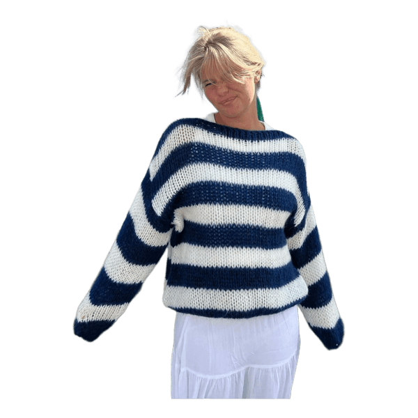 Stribet striktrøje