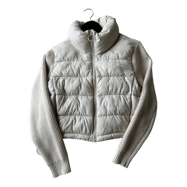 Stradivarius beige puffer jacket