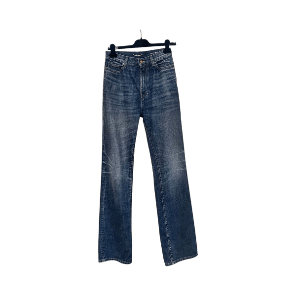 Flared high-waisted jeans