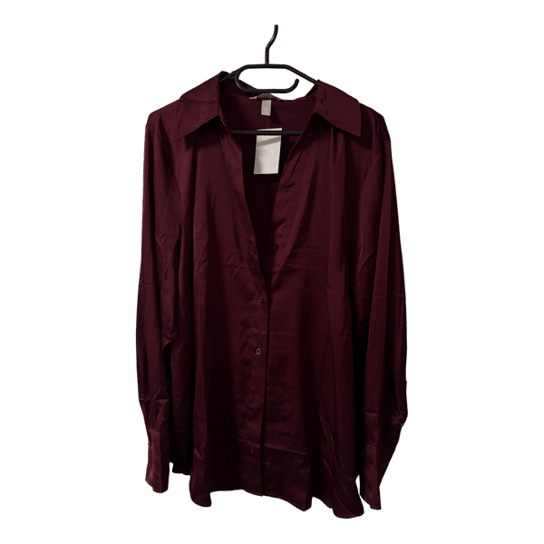 Burgundy satin shirt