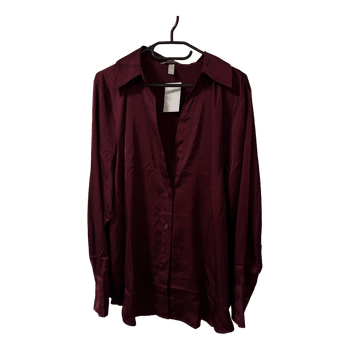 Burgundy satin shirt