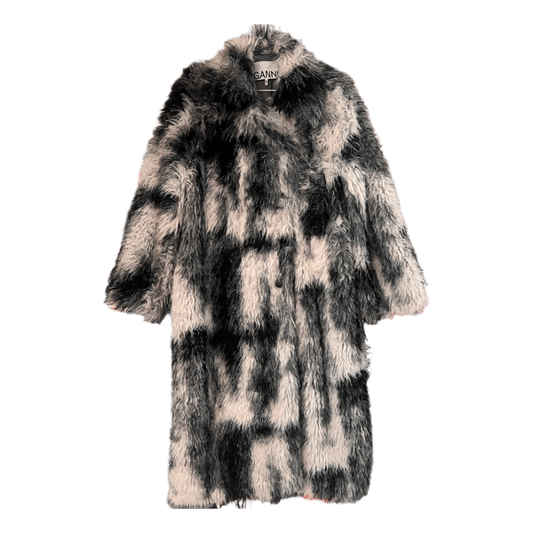 Ganni faux fur frakke