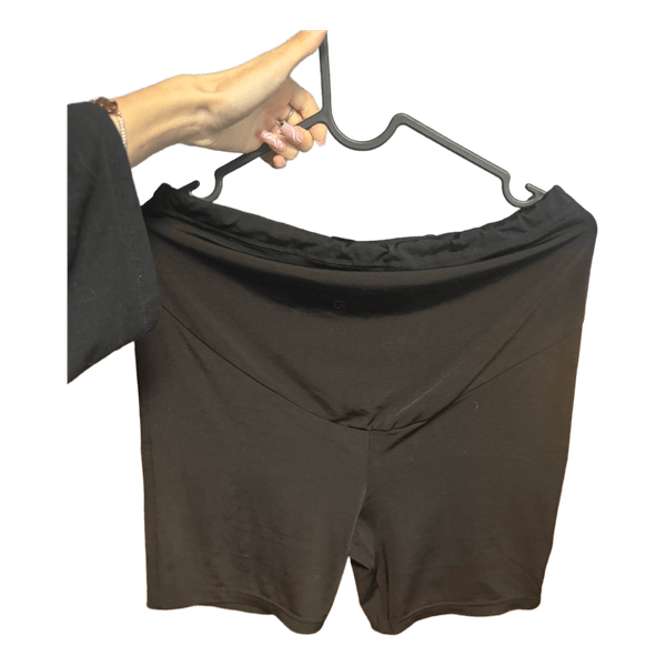 Black maternity shorts