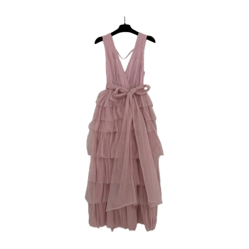 Vaaleanpunainen tulle-mekko