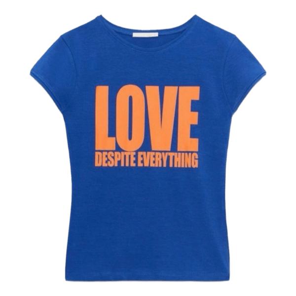 Blå t-shirt med print