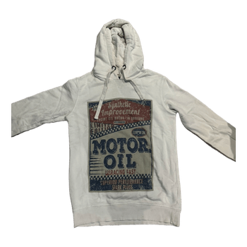 White graphic hoodie