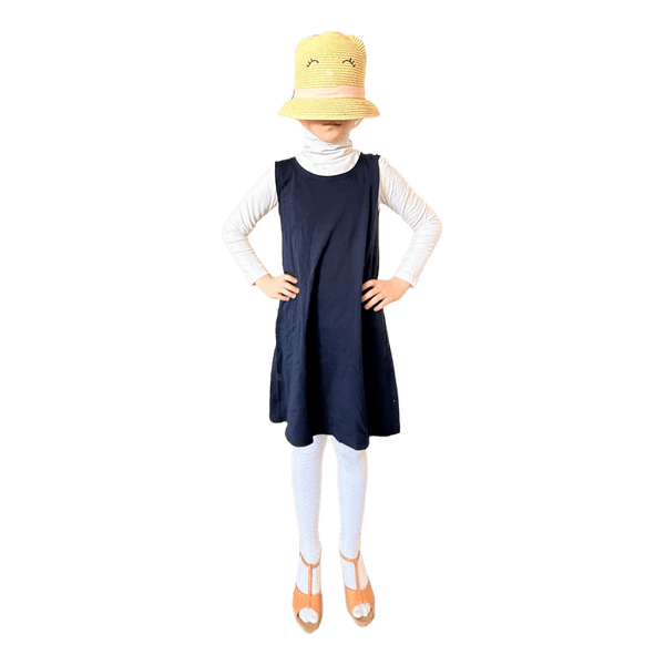 Navy blue pinafore dress