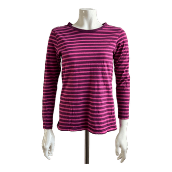 Purple striped long-sleeve top