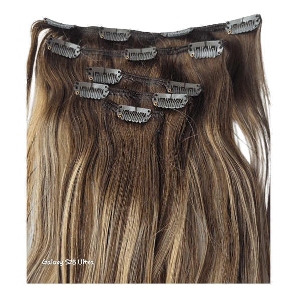 LaaVoo Clip-In juuksepikendused – 100% inimese juuksed – T4/27 P4, 20", 70 g ✨