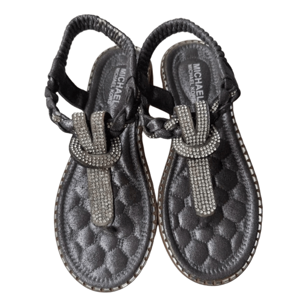 Michael Kors grey silver sandals