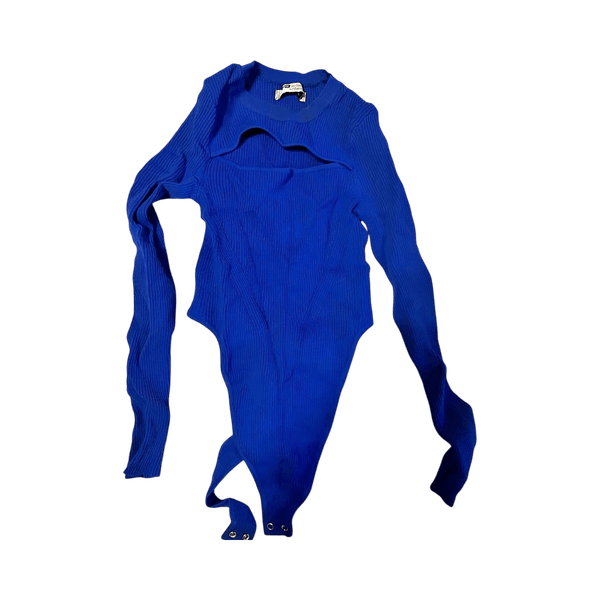 Sininen pitkähihainen bodysuit