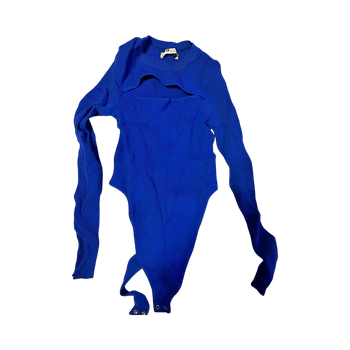 Sininen pitkähihainen bodysuit