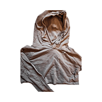 Ruskea lyhythihainen huppari