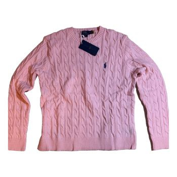 Pink cable knit sweater