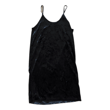Black velvet slip dress
