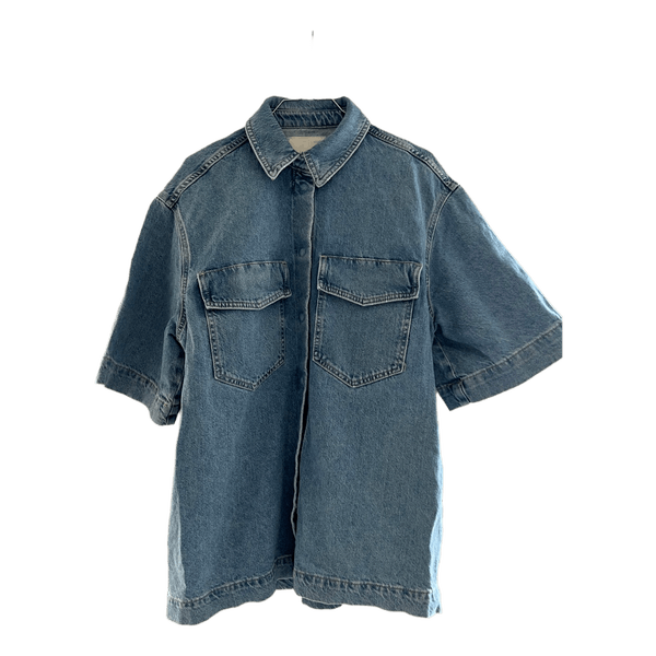 Kortærmet denimskjorte