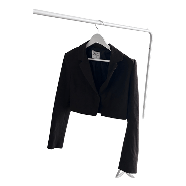 Zara cropped brown blazer