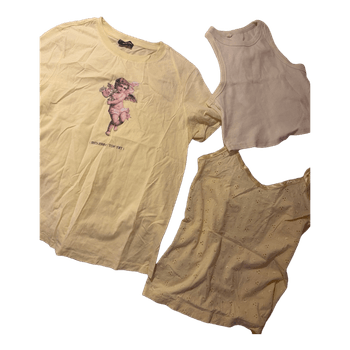 Yellow graphic t-shirt set