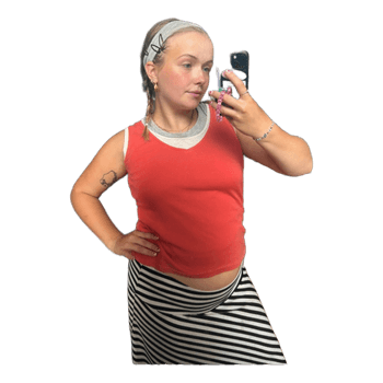Rød ærmeløs top