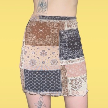Bandana print mini skirt