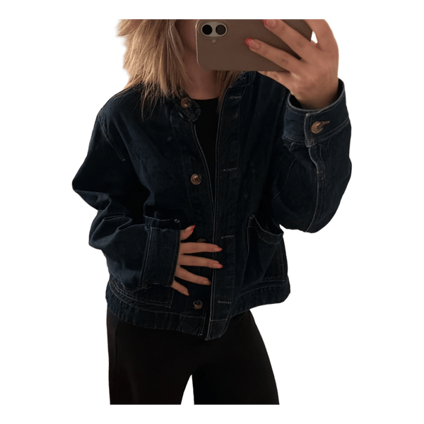 Mørkeblå denimjakke
