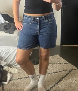 Blå denimshorts