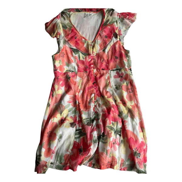 Floral button-down dress