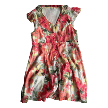 Floral button-down dress