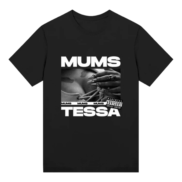 Sort t-shirt med print