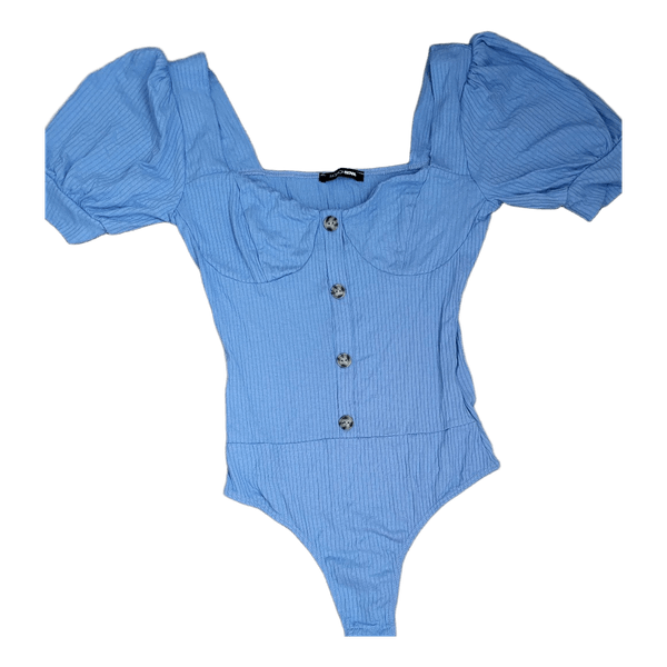 Vaaleansininen ribattu body
