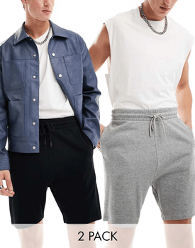 2 pack skinny shorts