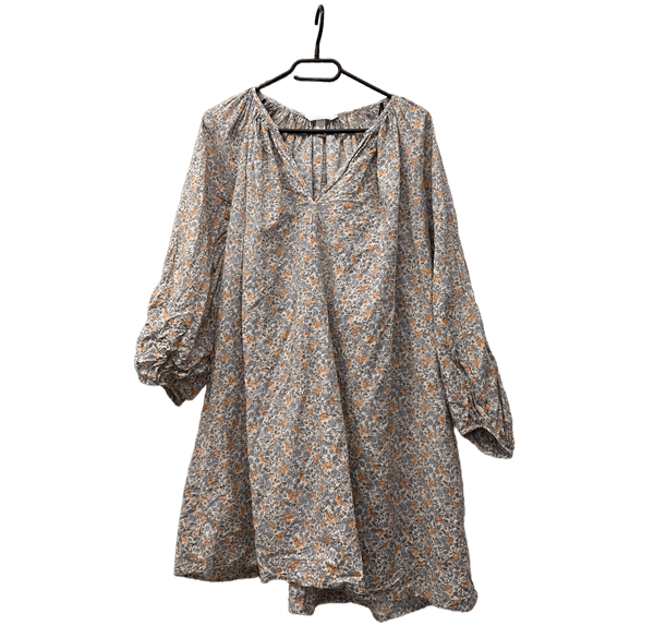 Floral print cotton dress