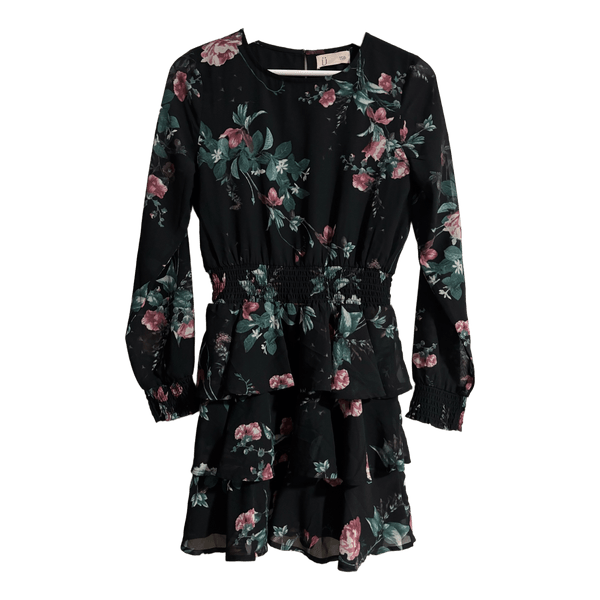 Black floral dress
