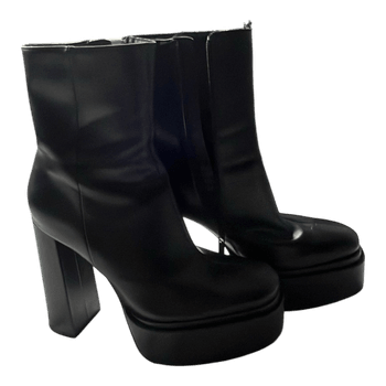 Black platform boots