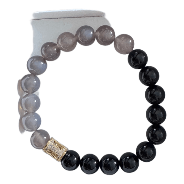 Beaded stone bracelet