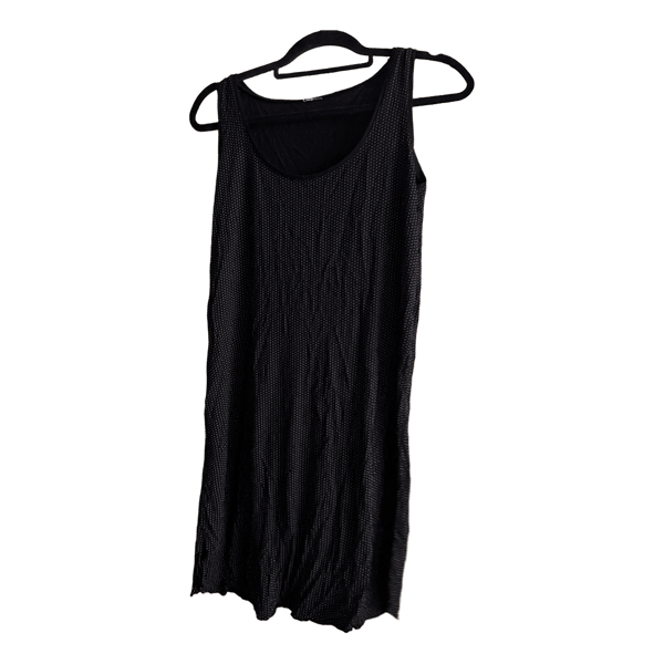 Black sleeveless mini dress