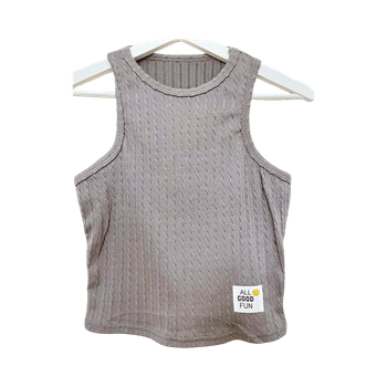 Harmaa ribbi crop top XS/S – casual / street / crop top