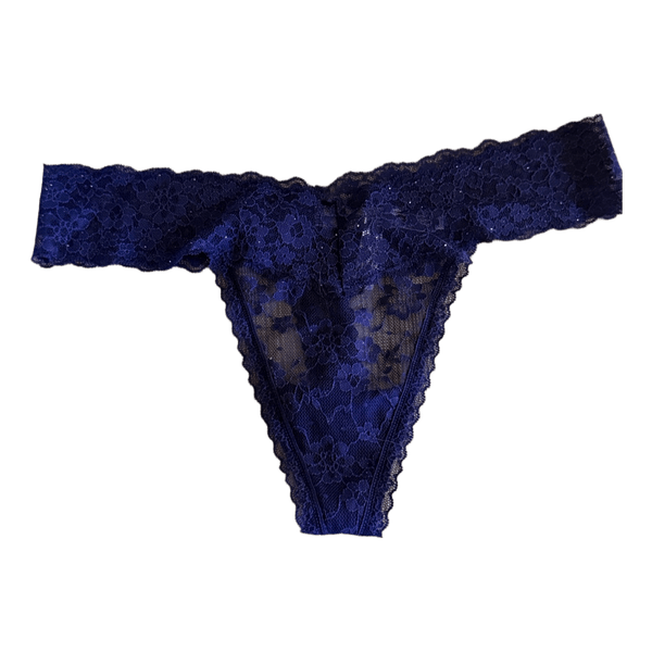 Purple lace thong