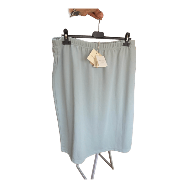Mint green midi skirt