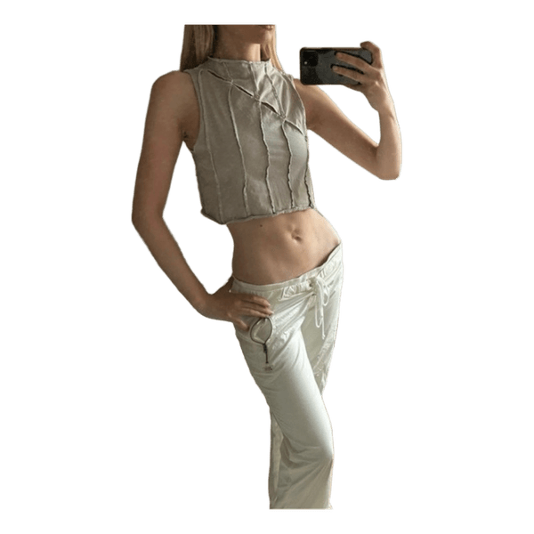 Beige Motel crop top