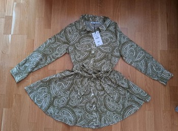 Zara paisley shirt dress