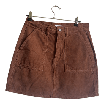 Brown corduroy mini skirt