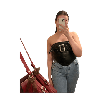 Musta korsettitoppi XS-S