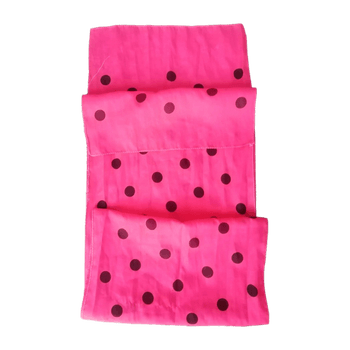 Pink polka dot scarf