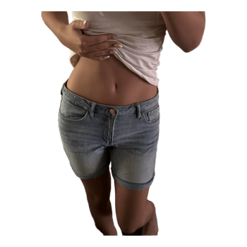 Light wash denim shorts