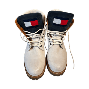 Tommy Hilfiger White leather boots