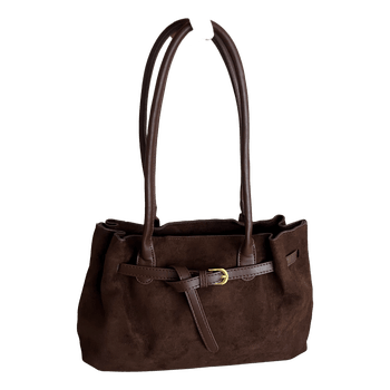 Brown suede bag