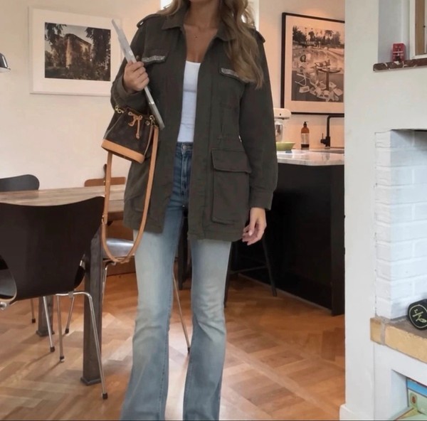 Zara khaki utility jacket